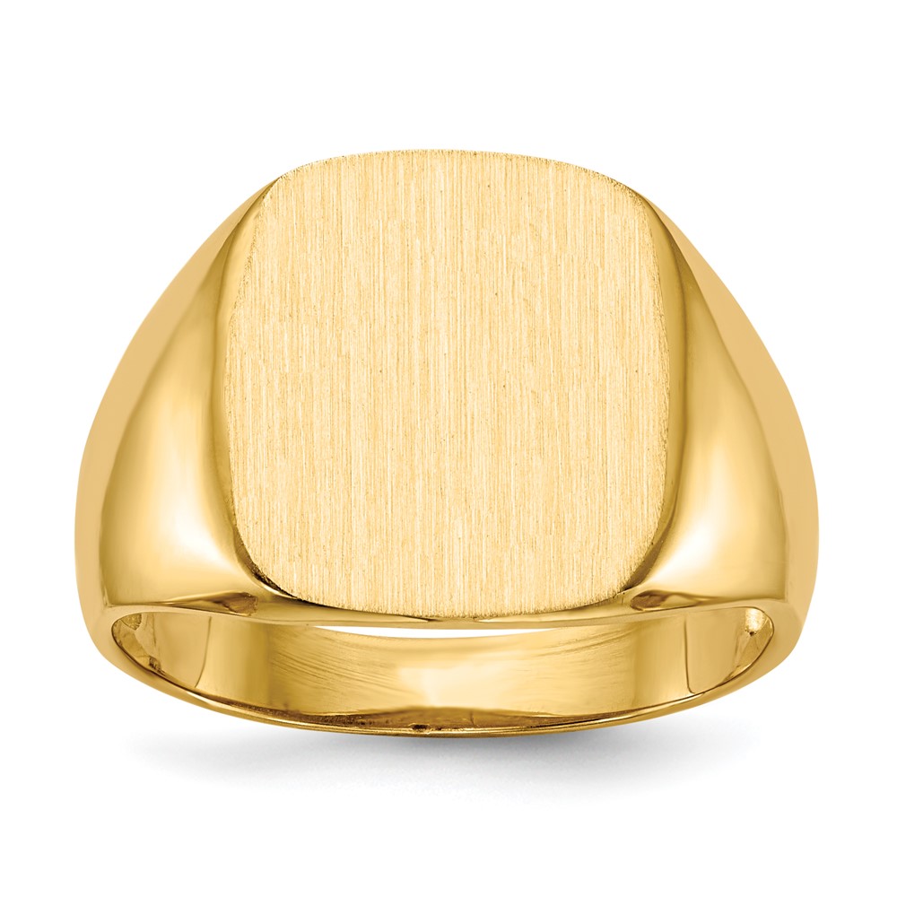 Picture of Finest Gold 14K 14.0 x 13.5 mm Open Back Mens Signet Ring&#44; Size 10