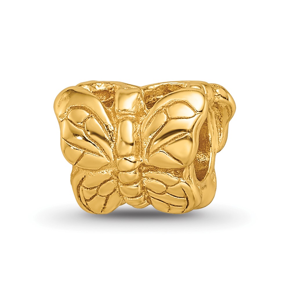 Picture of Finest Gold Sterling Silver Gold-plated Reflections Butterfly Bead