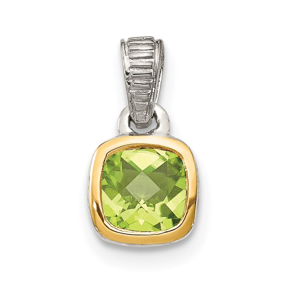 Picture of Finest Gold Sterling Silver with 14K Accent Peridot Pendant