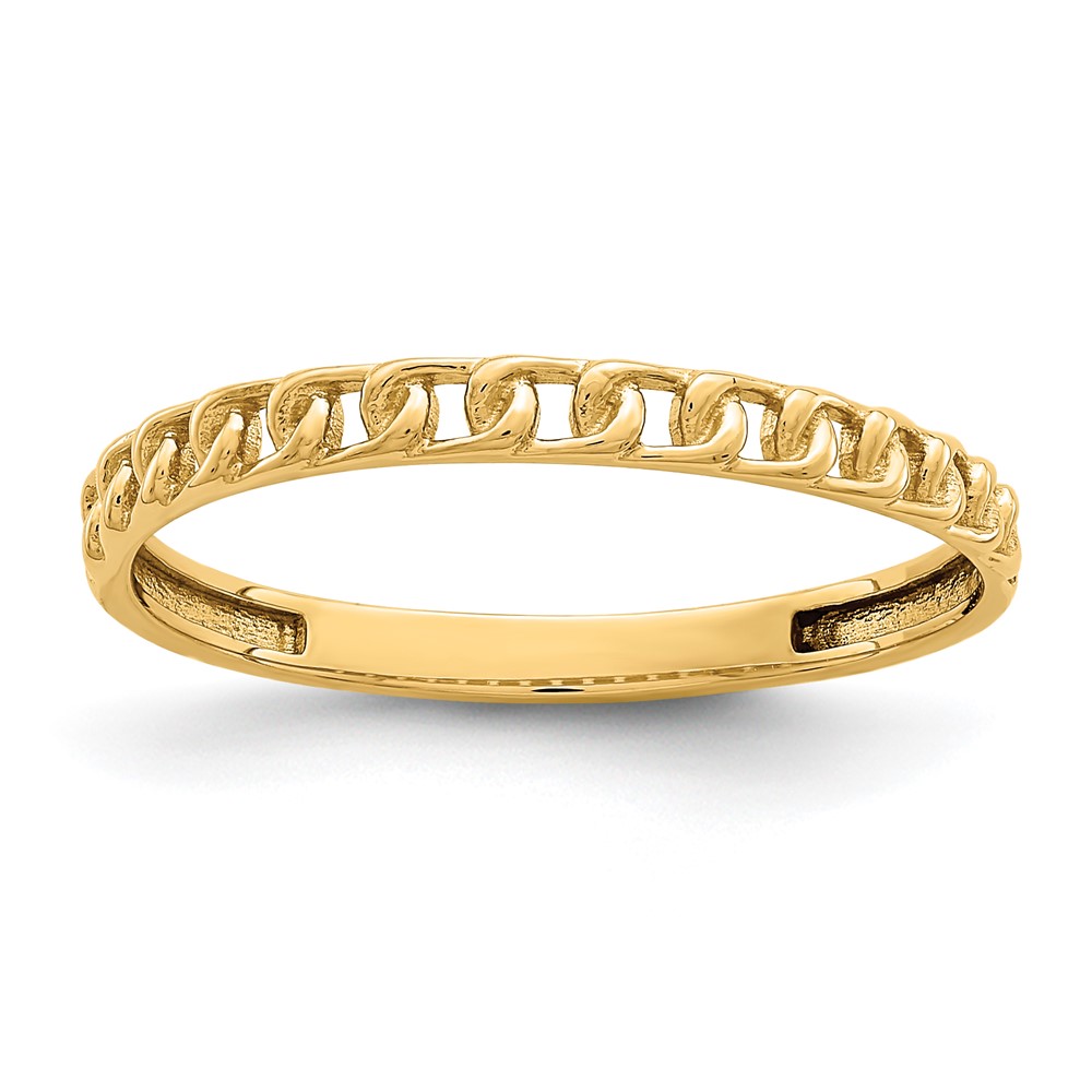 Picture of Finest Gold  14K Link Design Ring  Yellow Gold - Size 9