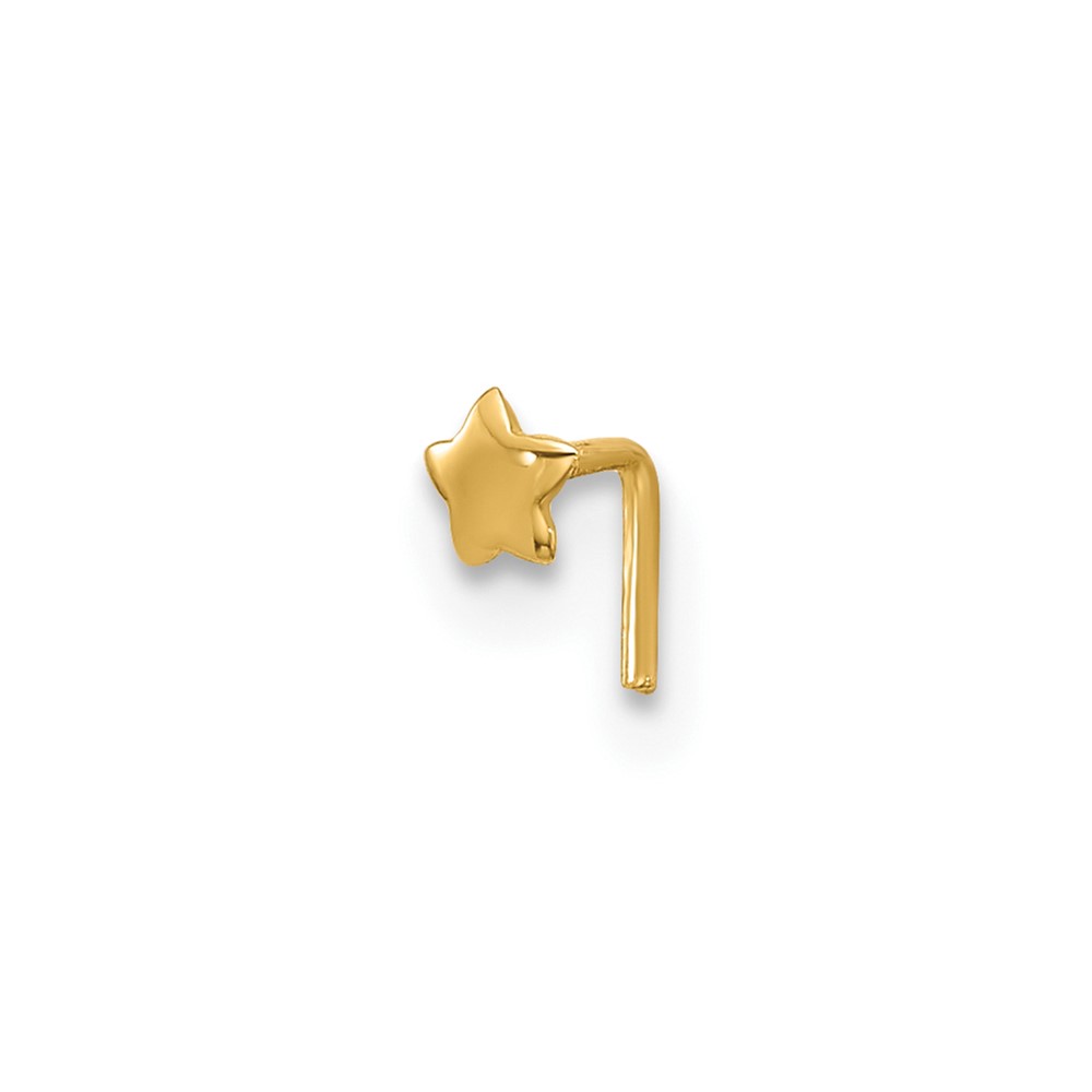 Picture of Finest Gold 14K Yellow Gold 22 Gauge Polished Star Nose Stud
