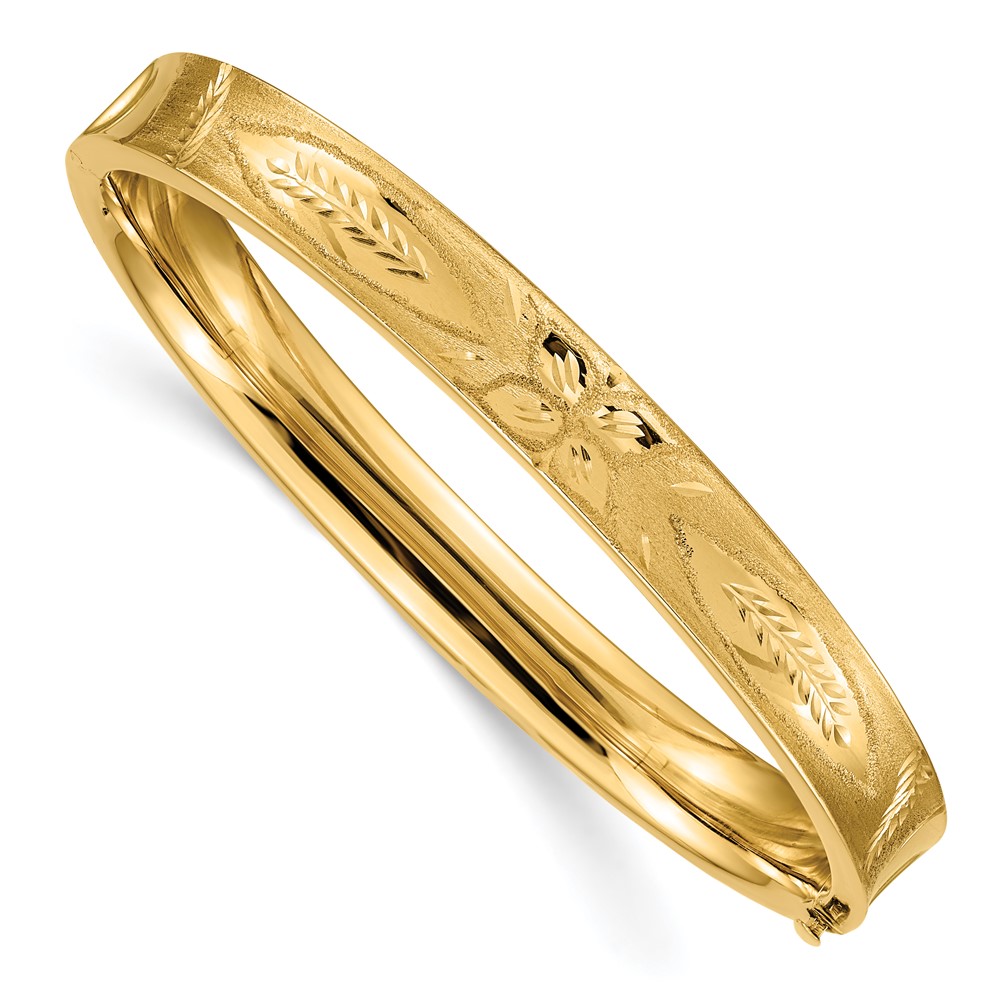 Gold Classics(tm) 14kt. 5/16 Diamond-Cut Concave Bangle Bracelet -  Fine Jewelry Collections, CC5/16O