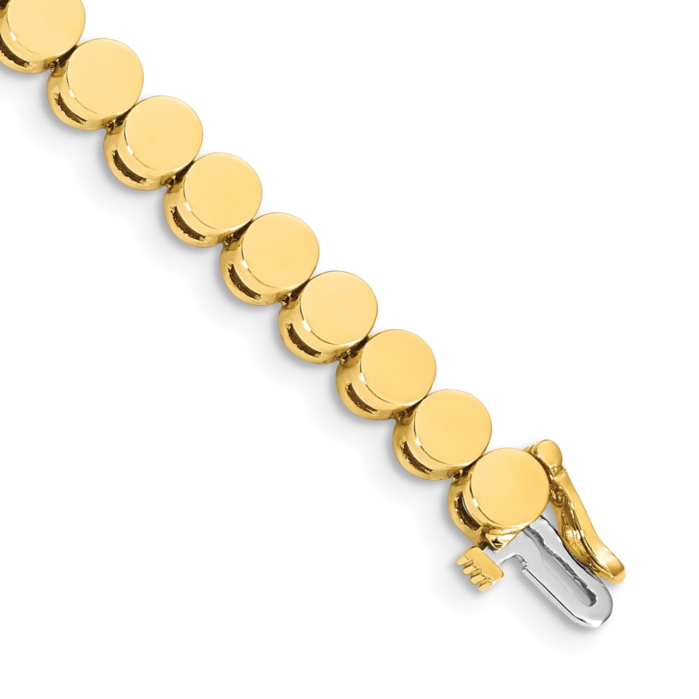 Picture of Finest Gold 14K Yellow Gold Holds 33-Stone Up to 4 mm Add-A-Diamond Bracelet