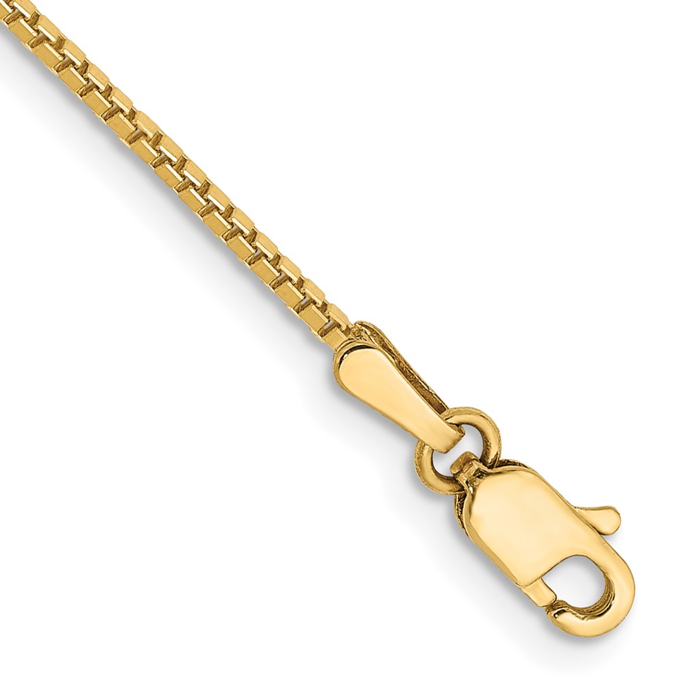 Picture of Finest Gold 14K Yellow Gold 1.1 mm Box Chain 7 in. Bracelet