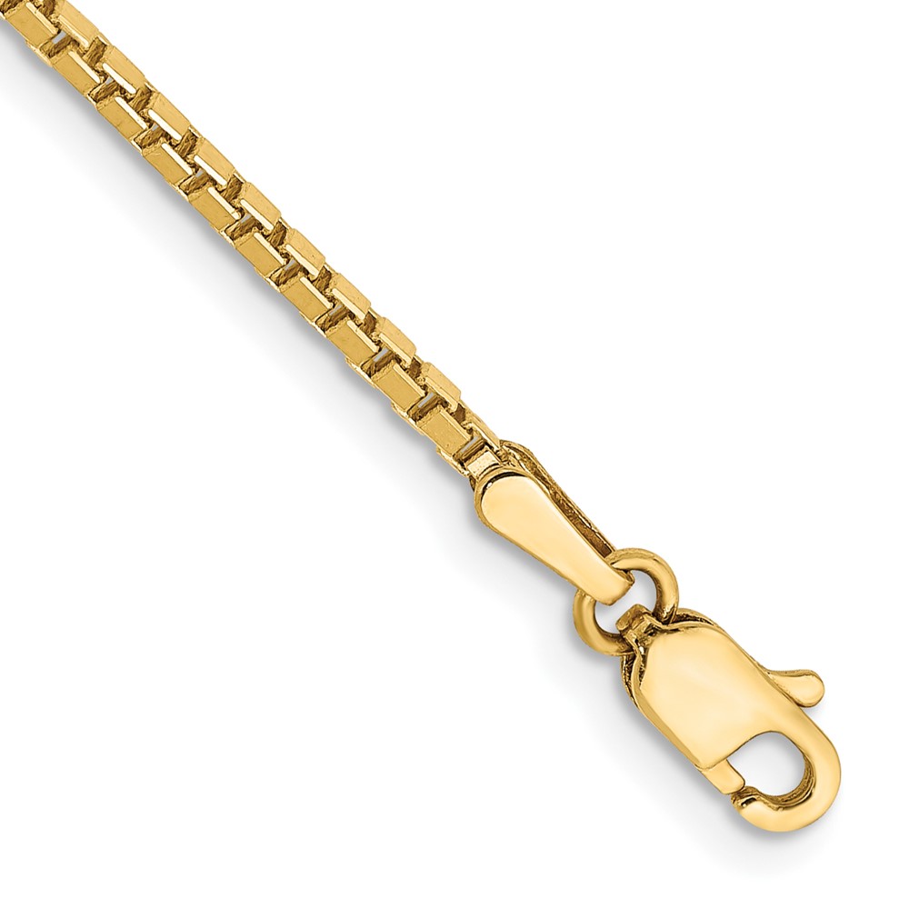 Picture of Finest Gold 14K Yellow Gold 1.5 mm Box Chain 7 in. Bracelet