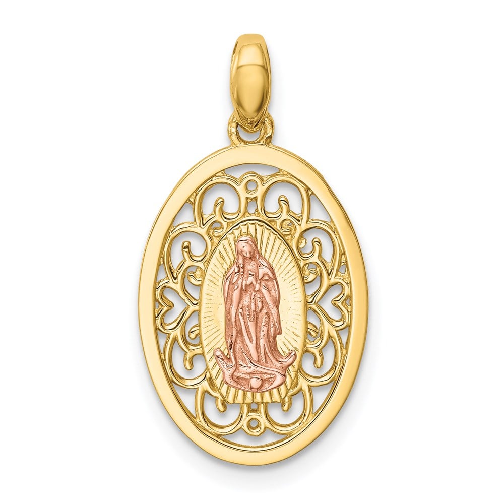 14K Two-Tone Our Lady of Guadalupe Pendant -  Bagatela, BA2717193