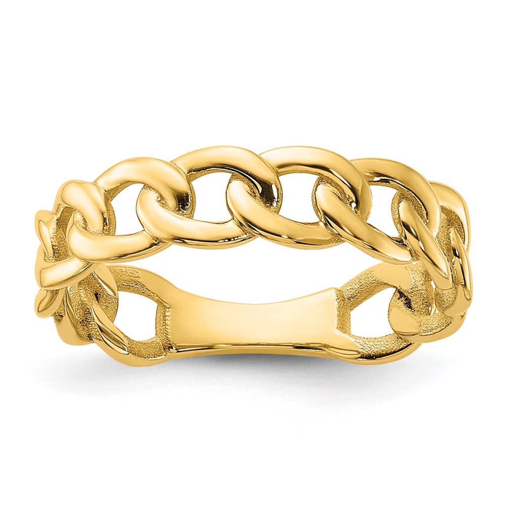 Picture of Quality Gold 14K Polished 5 mm Curb Link Ring - Size 7
