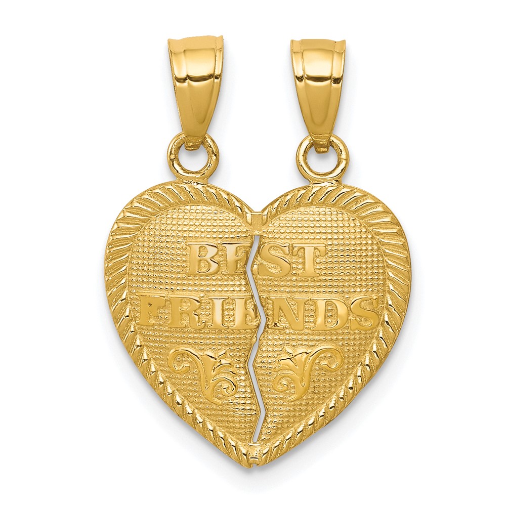 Picture of Finest Gold 10K Best Friends Break-a-part Heart Pendant