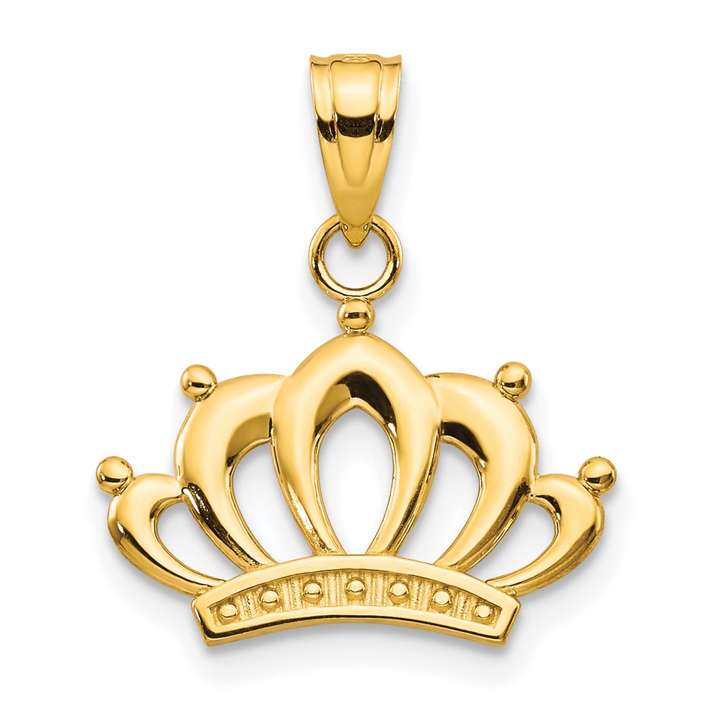 Picture of Finest Gold 10K Yellow Gold Crown Charm