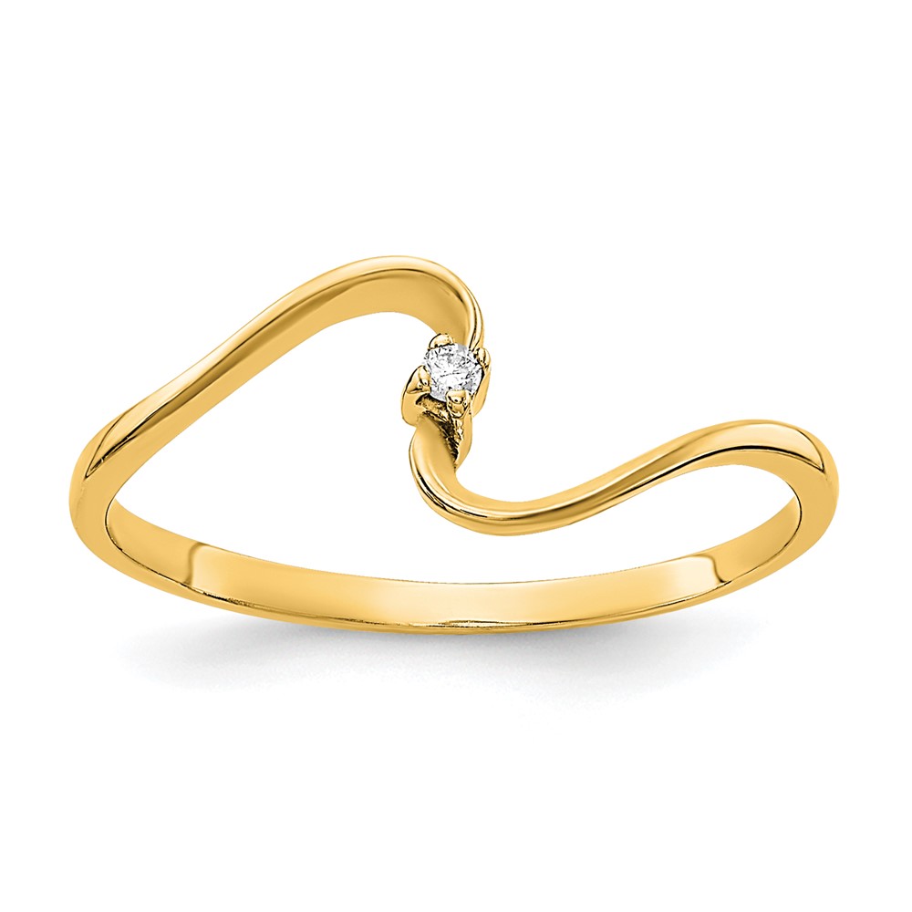 Picture of Finest Gold 14K AA Diamond Ring - Size 6