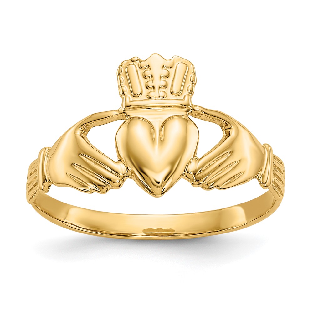 Gold Classics(tm) Polished 14kt. Gold Tapered Claddagh Ring -  Fine Jewelry Collections, A9519