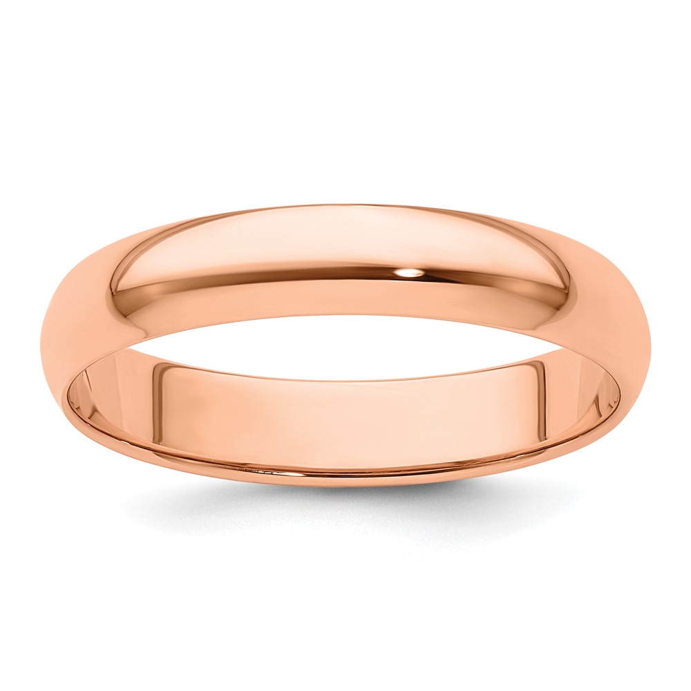 Picture of Finest Gold 4 mm 14K Rose Gold LTW Half Round Band Ring - Size 4.5
