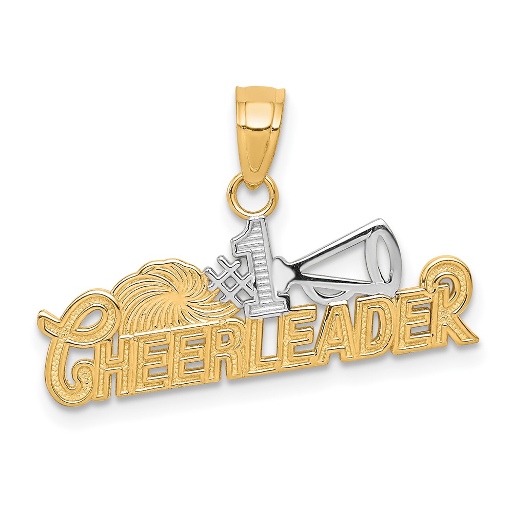Picture of Quality Gold 10C1030 10K Yellow with Rhodium No.1 Cheerleader Charm