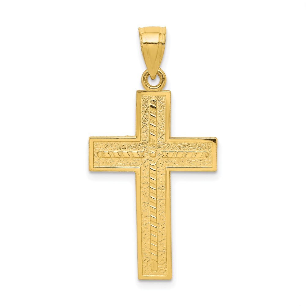 Picture of Finest Gold 10K Yellow Gold Cross Pendant