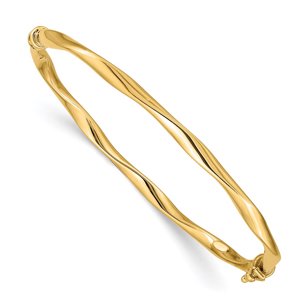 Gold Classics(tm) 14kt. Gold Twisted Tube Hinged Bangle Bracelet -  Fine Jewelry Collections, DB497
