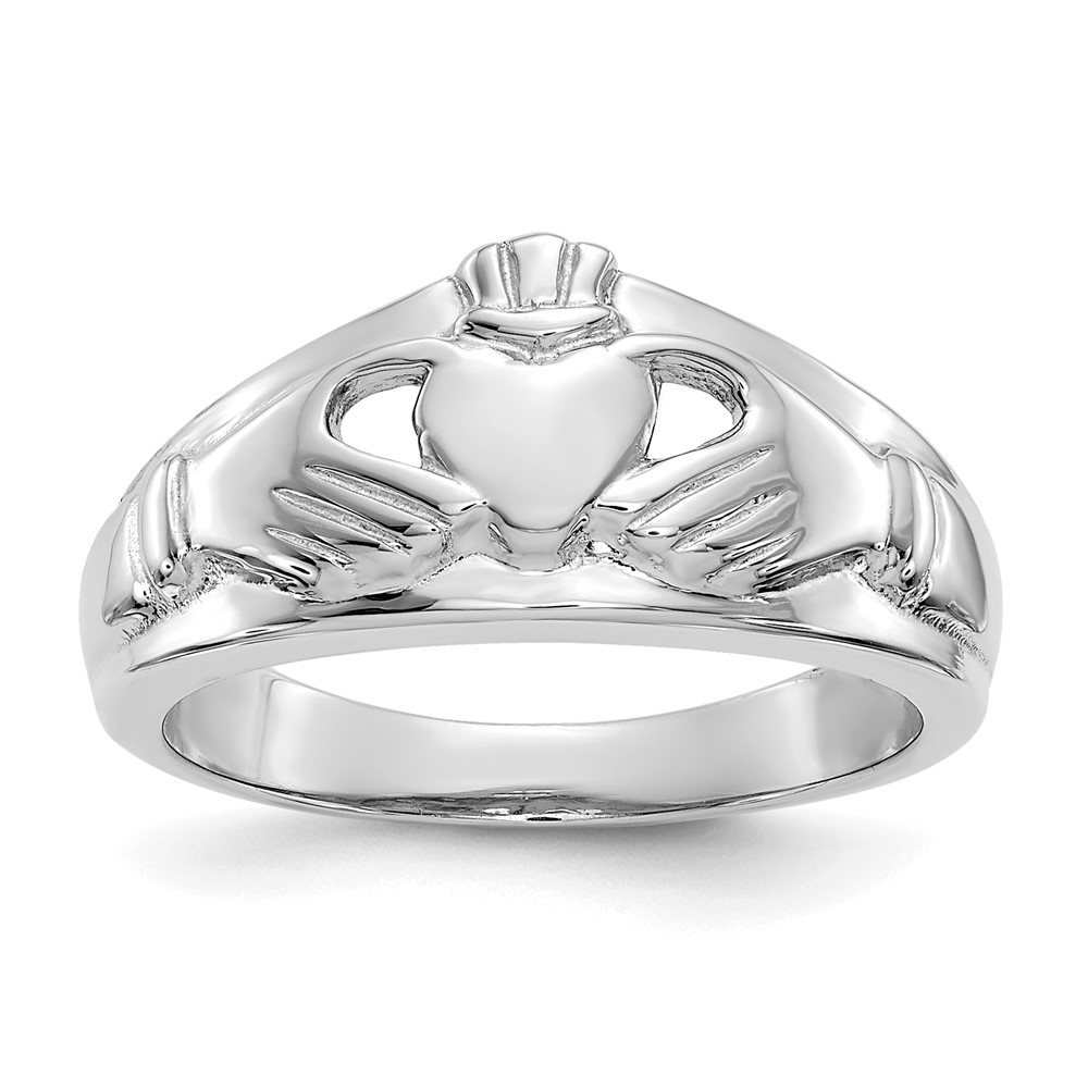 Picture of Finest Gold 14K White Gold Ladies Claddagh Ring&amp;#44; Size 6