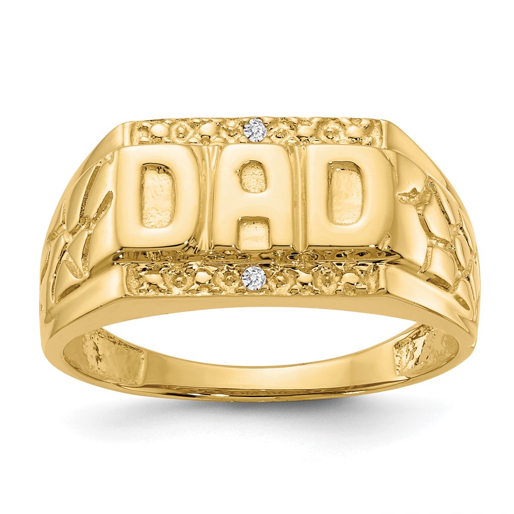 Picture of Finest Gold 14K AA Diamond Mens Ring&amp;#44; Size 9