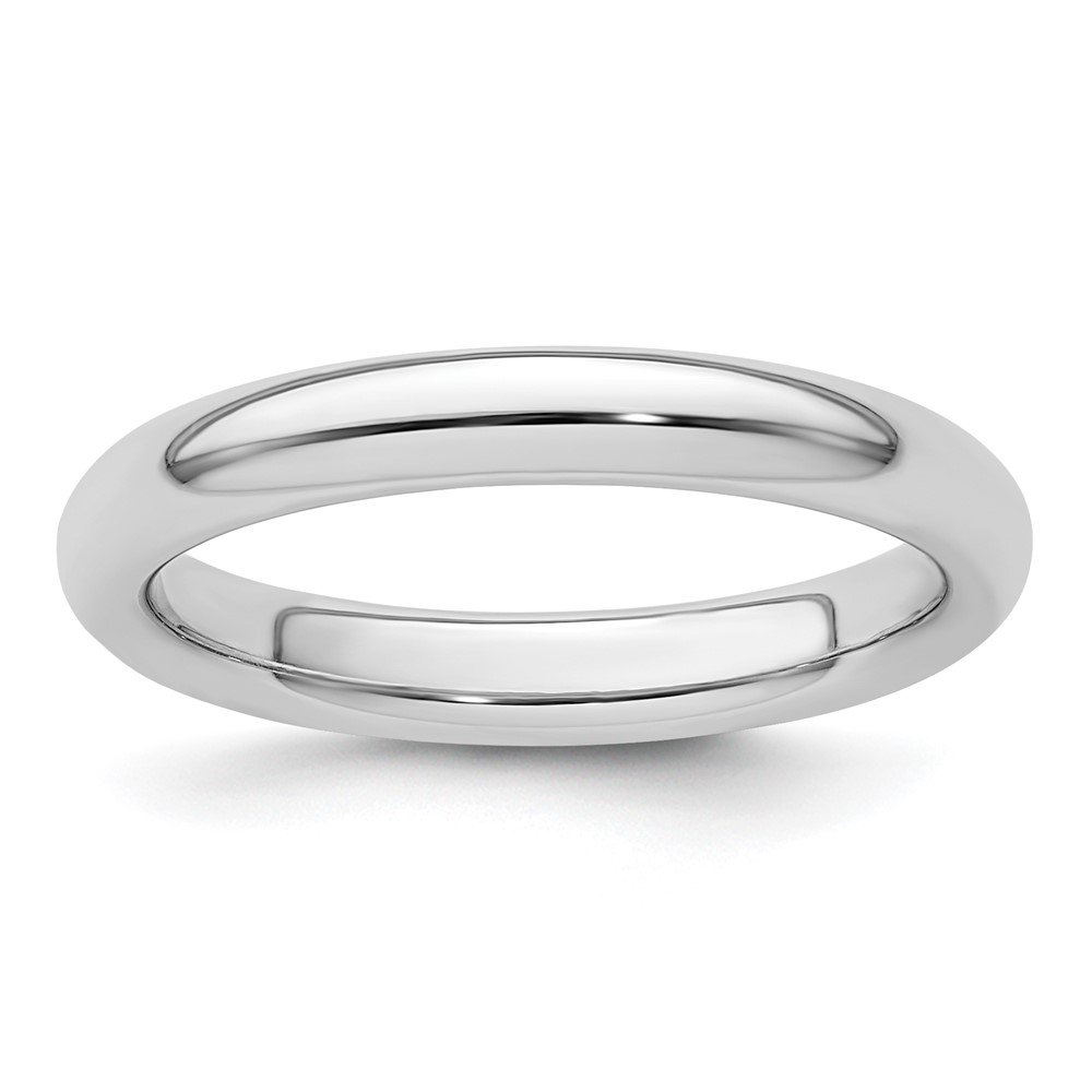 Picture of Finest Gold Platinum 3 mm Comfort-Fit Wedding Band&#44; White