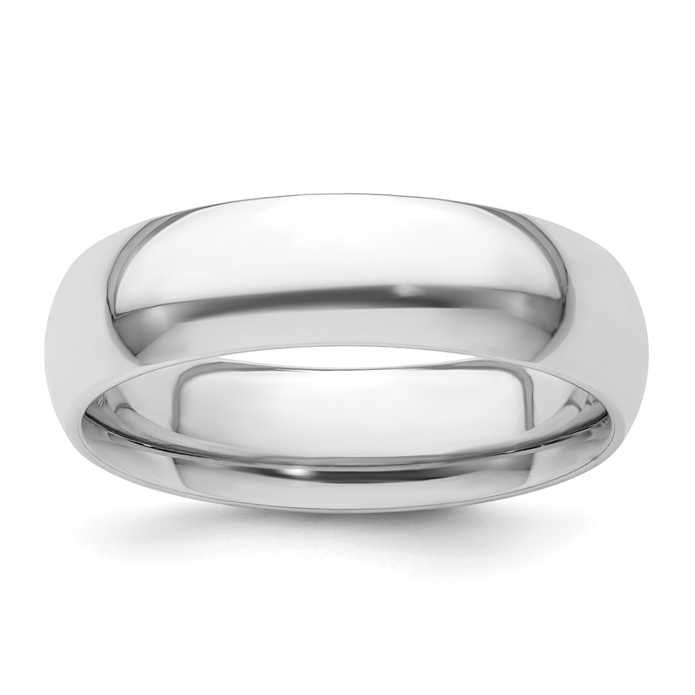 Picture of Finest Gold Platinum 6 mm Comfort-fit Wedding Band&amp;#44; Size 6