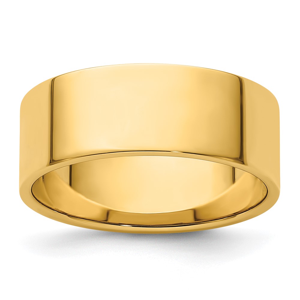 Picture of Finest Gold 14K Yellow Gold 8 mm LTW Flat Band&amp;#44; Size 10.5