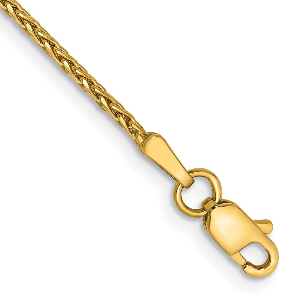 Picture of Finest Gold 14K Yellow Gold 1.5 mm Diamond-Cut Parisian Wheat Chain 7 in. Bracelet