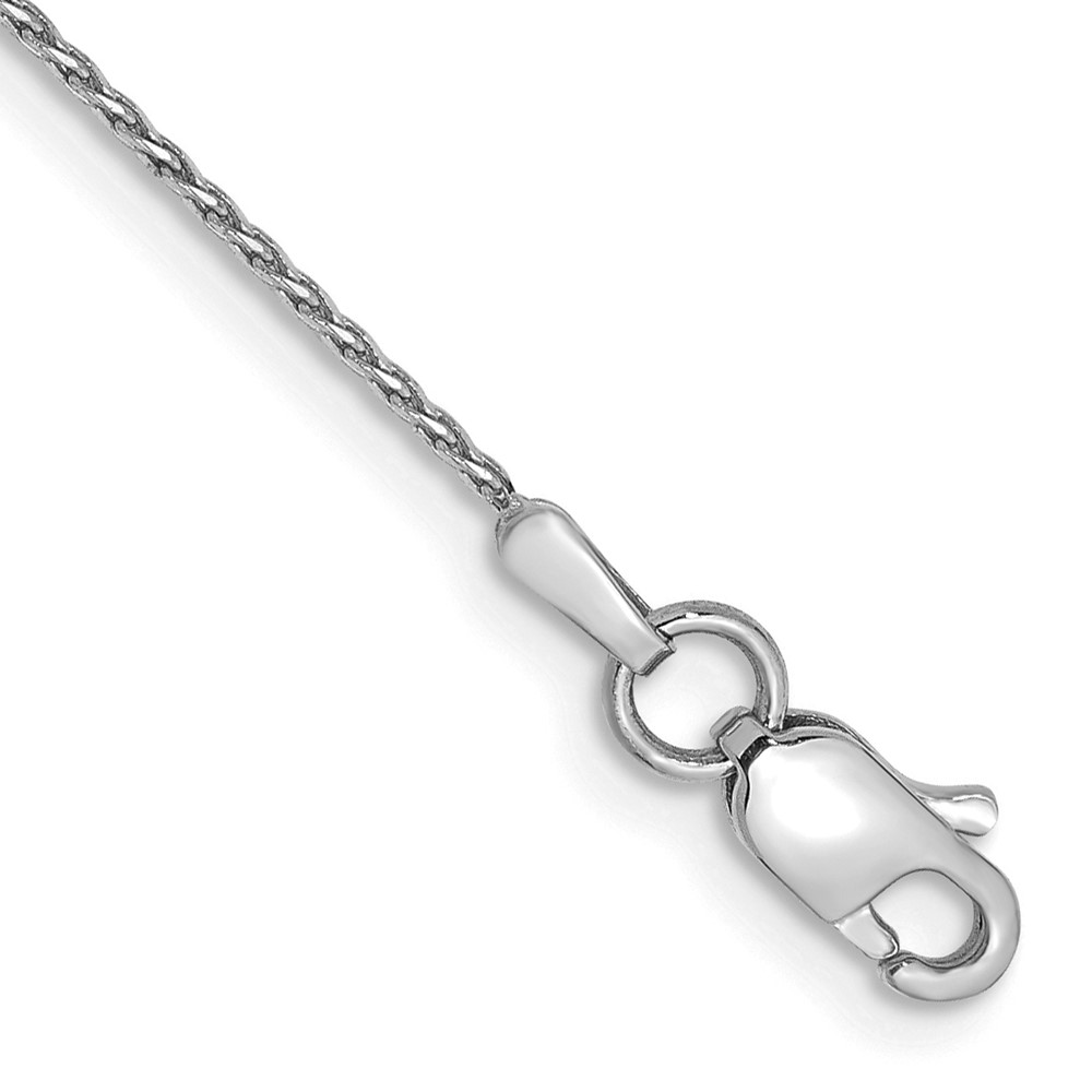 Picture of Finest Gold 14K White Gold 10 in. 0.8 mm Parisian Diamond-Cut Wheat Chain Anklet