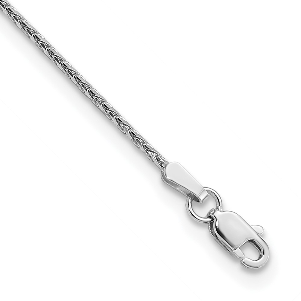 Picture of Finest Gold 14K White Gold 1.5 mm Parisian Diamond-cut Wheat Chain Anklet