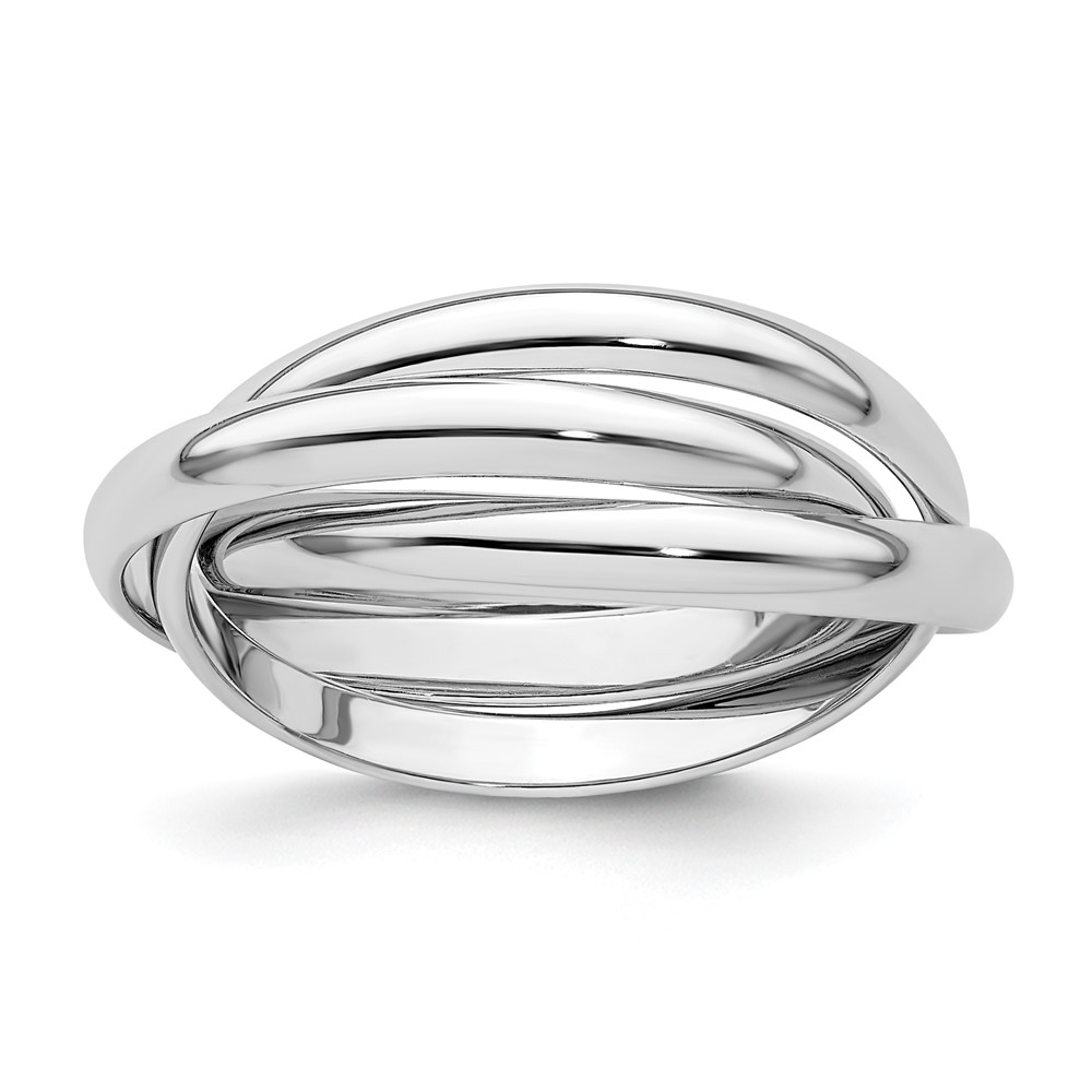 Picture of Finest Gold 14K White Gold Polished Rolling Ring&#44; Size 4