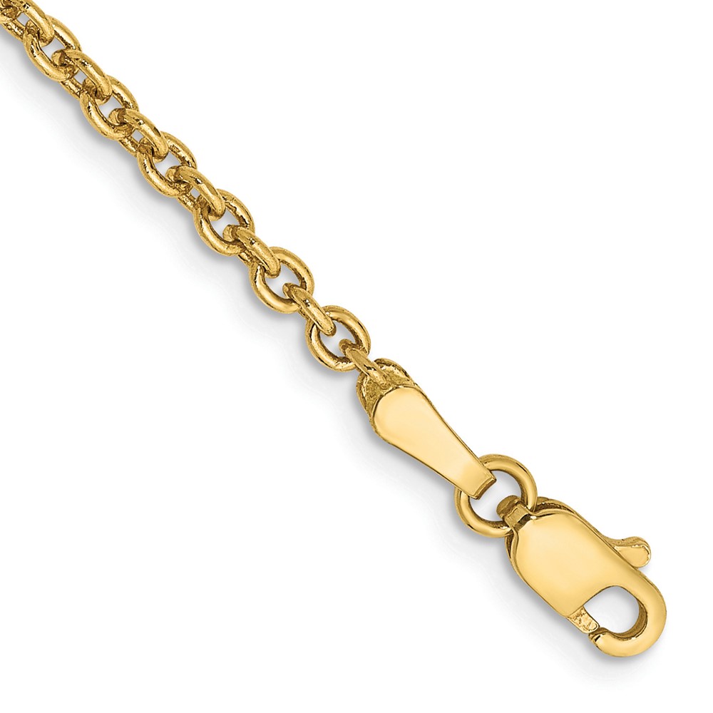 Picture of Finest Gold 14K Yellow Gold 9 in. 2.2 mm Forzantine Cable Chain Anklet
