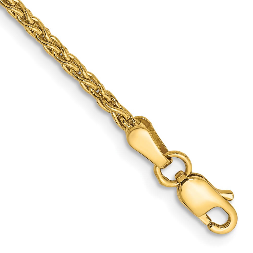 Picture of Finest Gold 14K Yellow Gold 10 in. 1.75 mm Parisian Wheat Chain Anklet