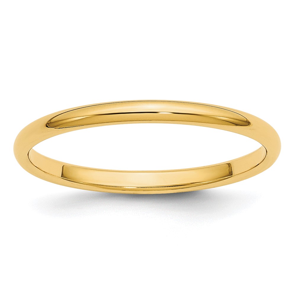 Picture of Finest Gold 10K Yellow Gold 2 mm Half Round Band&amp;#44; Size 11.5