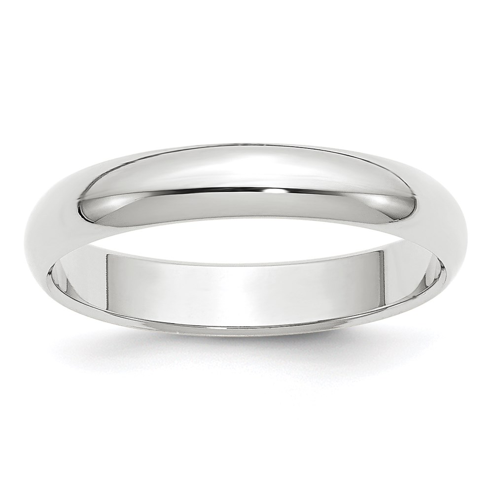 Picture of Finest Gold 10K White Gold 4 mm Half-Round Band - Size 8