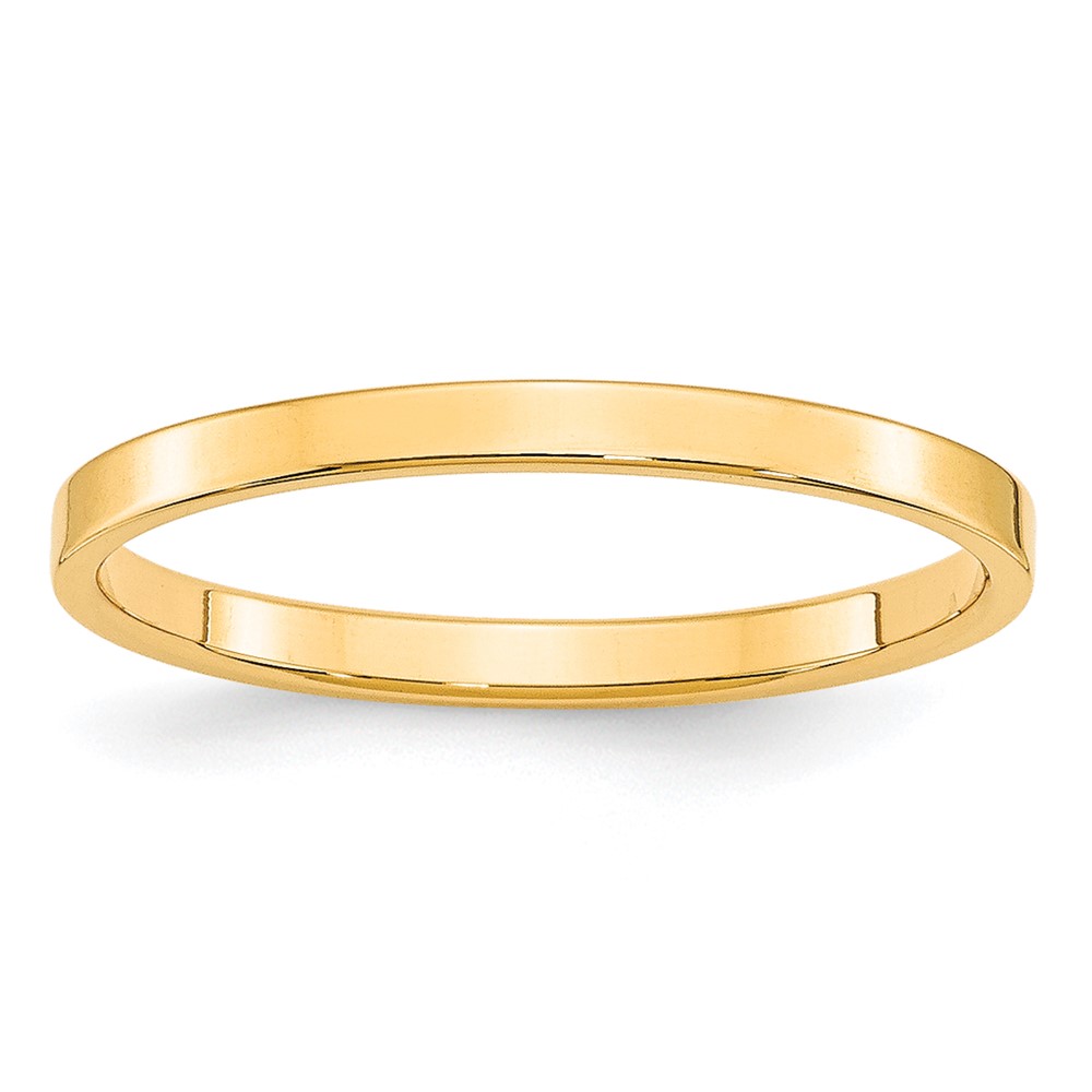 Picture of Finest Gold 10K Yellow Gold 2 mm LTW Flat Band&amp;#44; Size 6