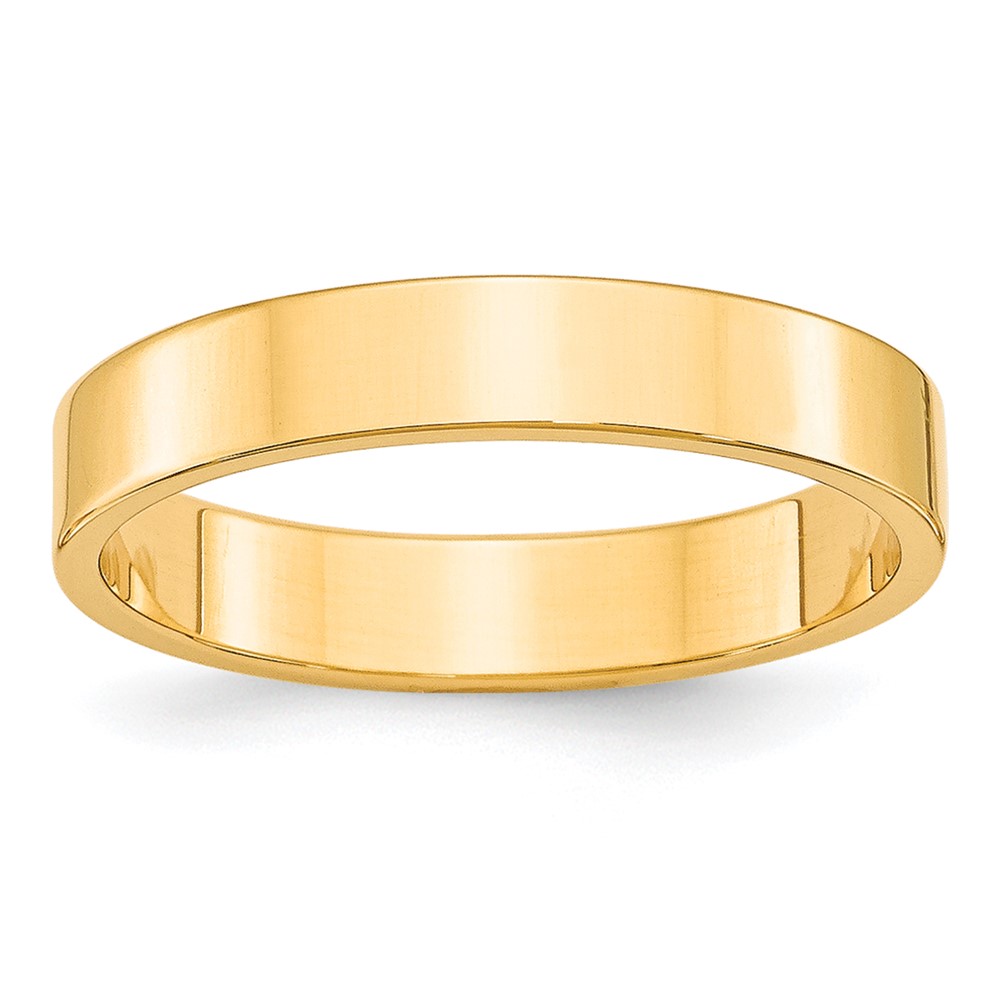 Picture of Finest Gold 10K 4 mm Yellow Gold Light Weight Flat Band - Size 8
