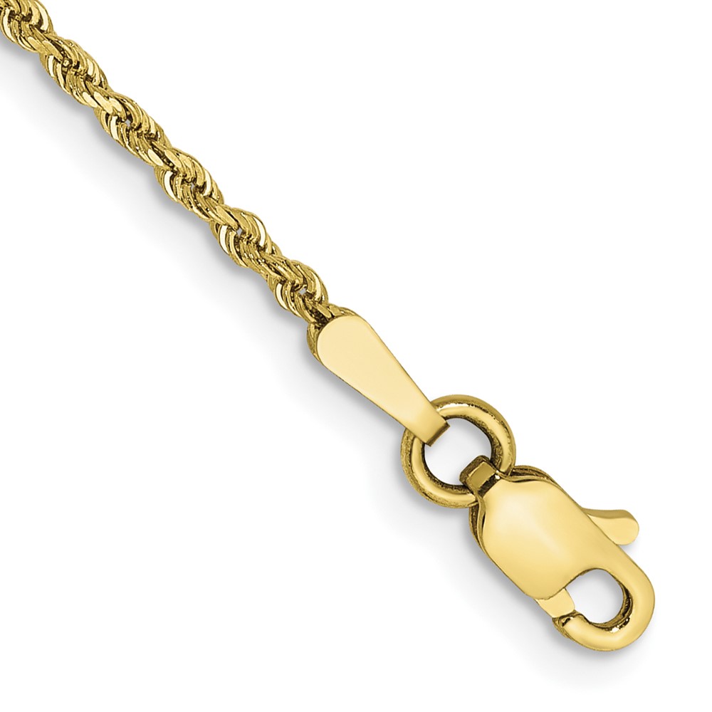 Picture of Finest Gold 10k 1.5 mm Diamond-Cut Rope Chain Bracelet