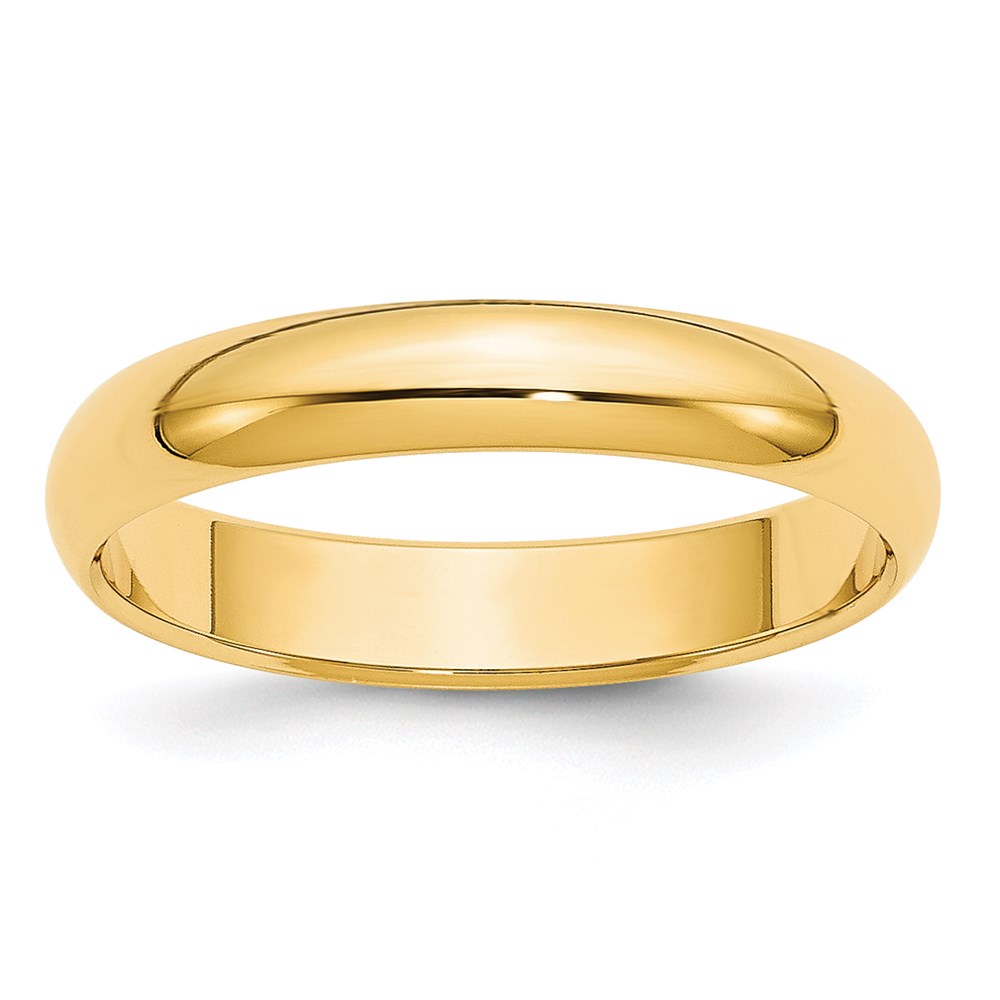 Picture of Finest Gold 14K 4 mm Half-Round Wedding Band&#44; Yellow - Size 10.5