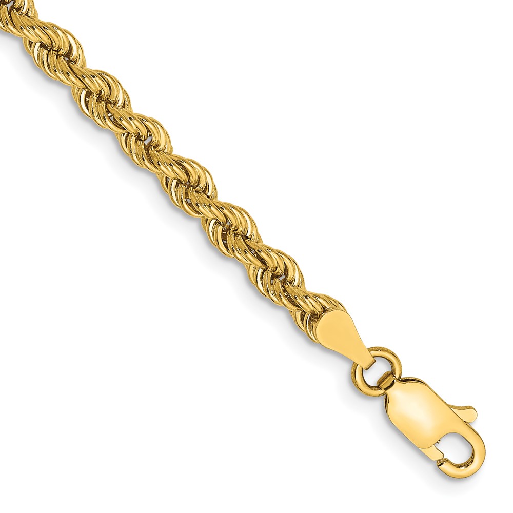 Picture of Quality Gold 025S-9 14K Yellow Gold 9 in. 3.65 mm Regular Rope Chain