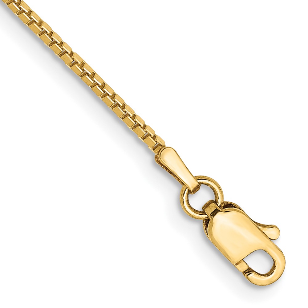 Picture of Finest Gold 14K Yellow Gold 9 in. 1 mm Box Chain Anklet