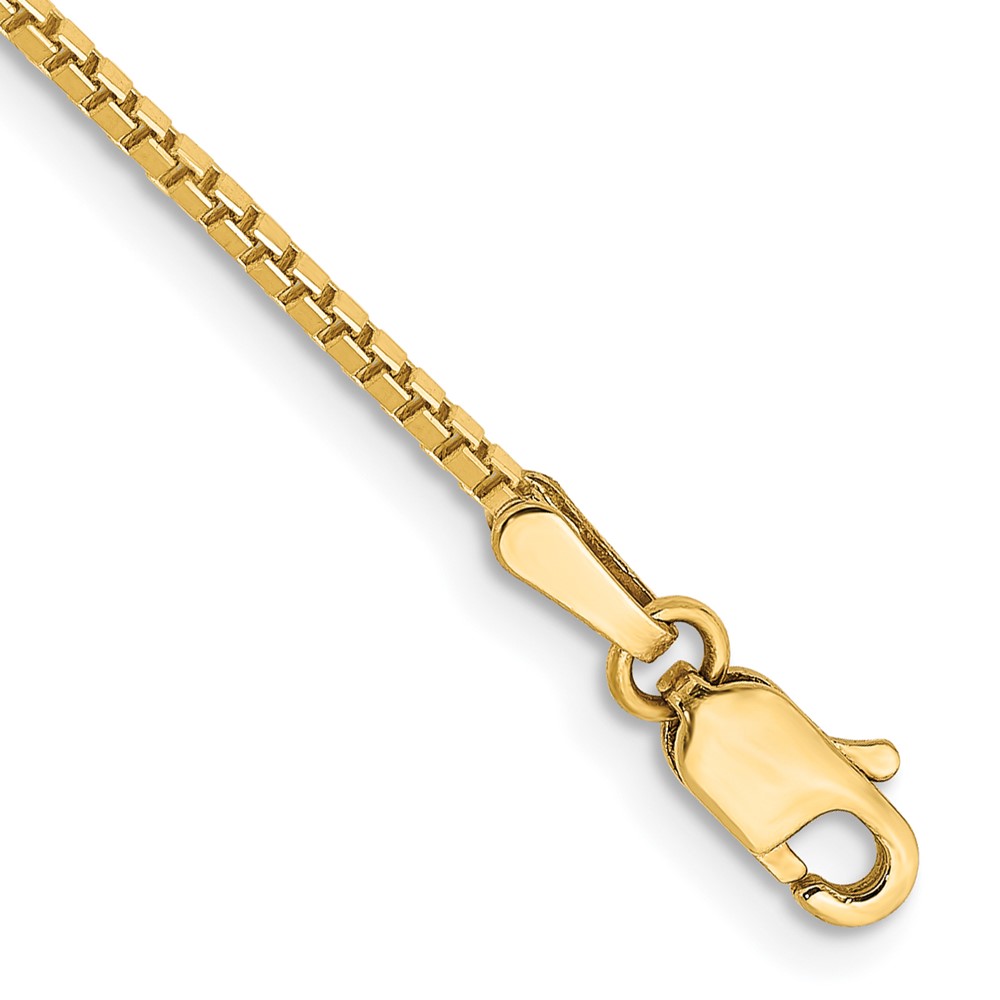Picture of Finest Gold 14K Yellow Gold 9 in. 1.3 mm Box Chain Anklet
