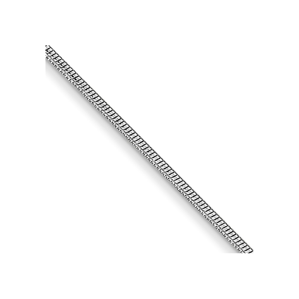 Picture of Finest Gold 14K White Gold 9 in. 0.8 mm Round Snake Chain Anklet