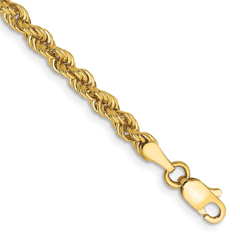 Picture of Quality Gold 023S-9 14K Yellow Gold 9 in. 3 mm Regular Rope Chain