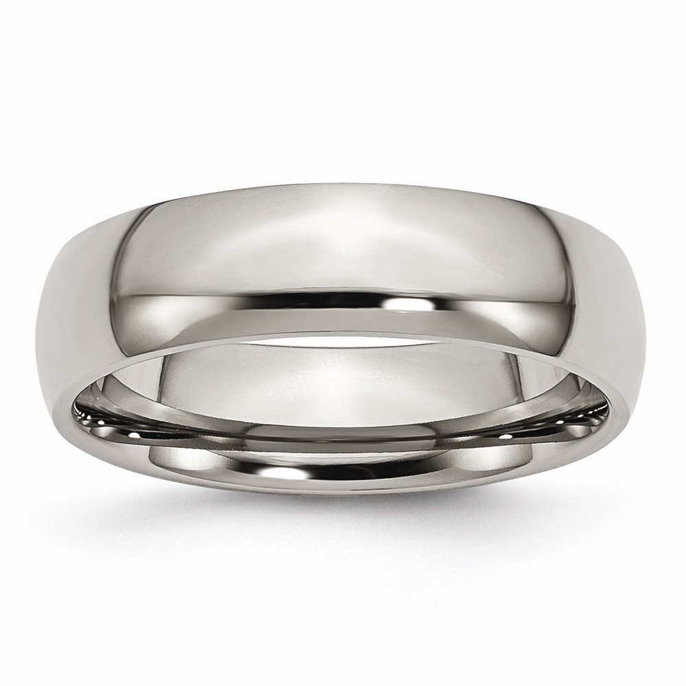 Picture of Bridal TB1-9.5 6 mm Titanium Polished Band&#44; Size 9.5