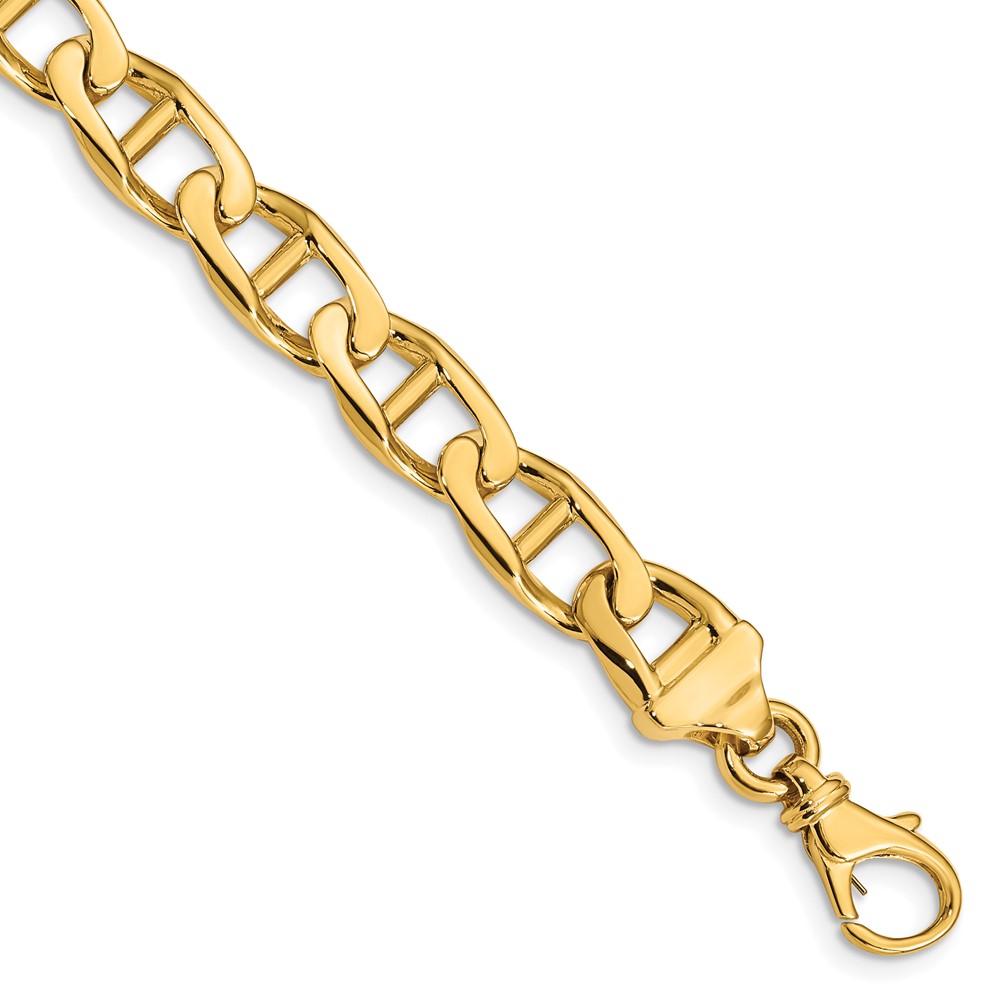 10K Yellow Gold 8.5 mm Hand-Polished Anchor Link 8 in. Bracelet -  Bagatela, BA2715023
