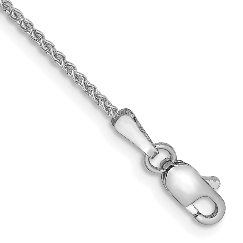 Picture of Finest Gold 14K White Gold 1.25 mm Solid Polished Spiga Chain Anklet