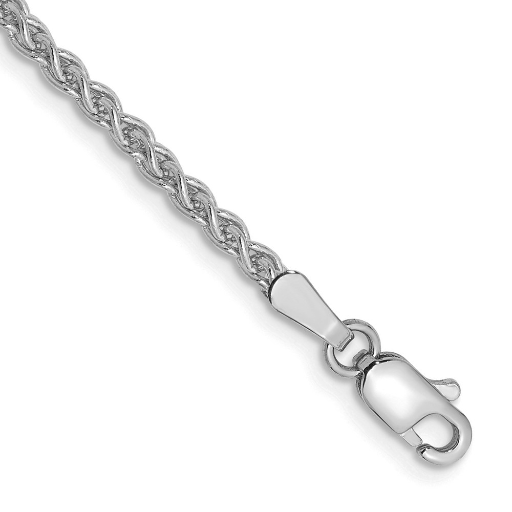 Picture of Finest Gold 14K White Gold 9 in. 2.1 mm Spiga Chain Anklet