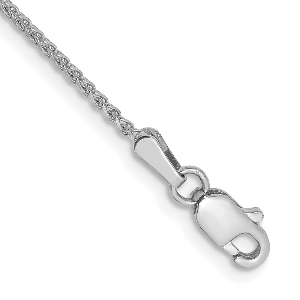 Picture of Finest Gold 14K White Gold 1.25 mm Solid Diamond-cut Spiga Chain Anklet