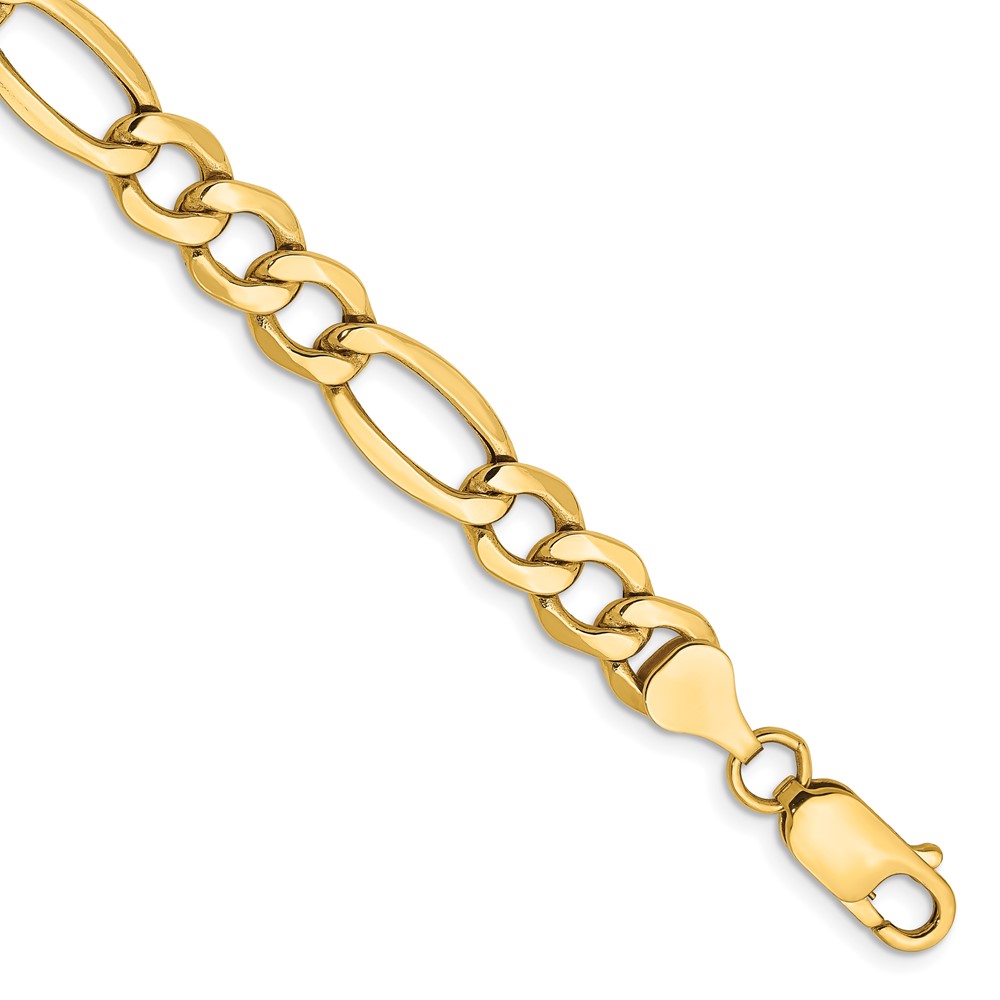 Gold Classics(tm) 7.3mm. 14k Semi Solid Figaro Chain Bracelet -  Fine Jewelry Collections, BC97-7
