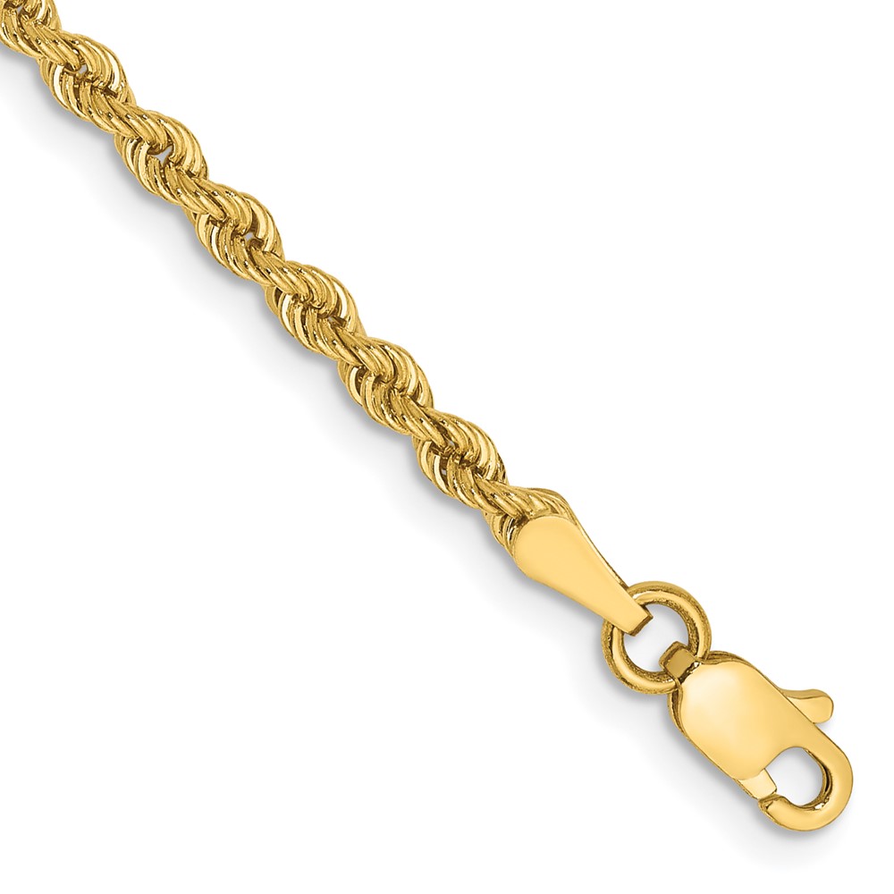 Picture of Finest Gold 14K Yellow Gold 10 in. 2.5 mm Regular Rope Chain Anklet
