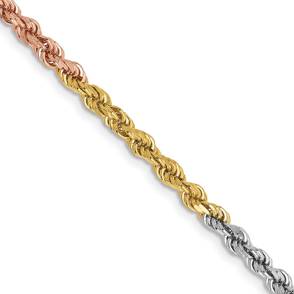 Picture of Finest Gold 14K Tri-color 2.9 mm D-C Rope Chain