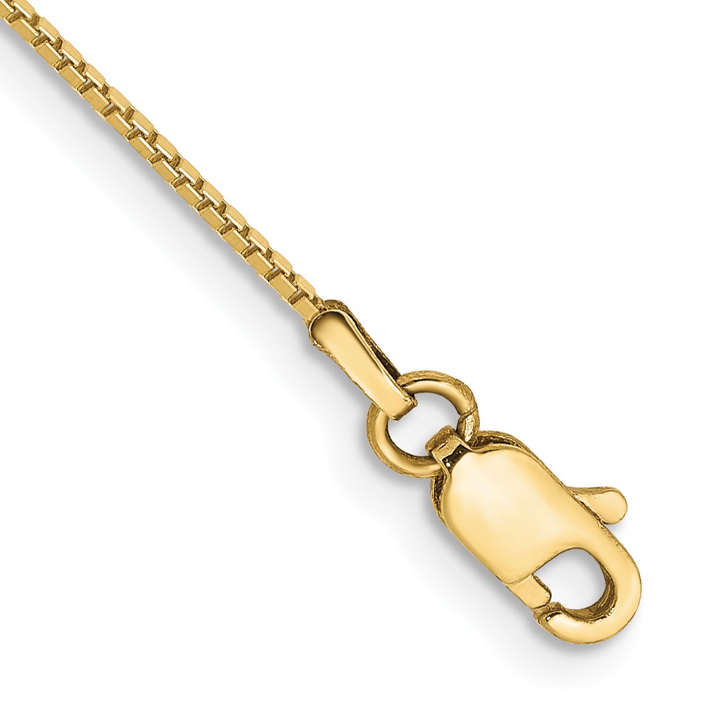 Picture of Finest Gold 10K Yellow Gold 9 in. 0.90 mm Box Chain Anklet